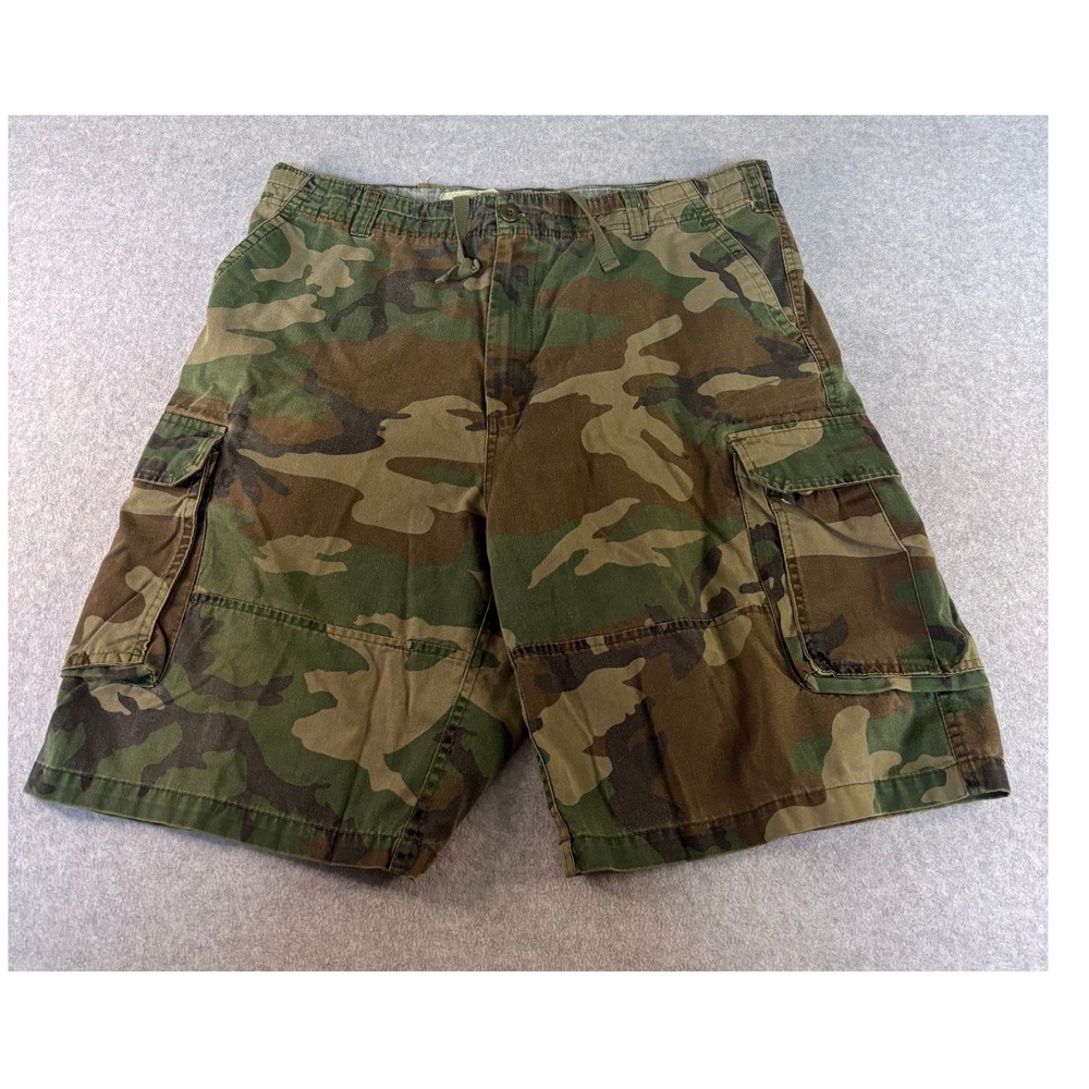 Vintage Military Cargo Shorts Mens XL Regular Olive Green Utility Army Tactical